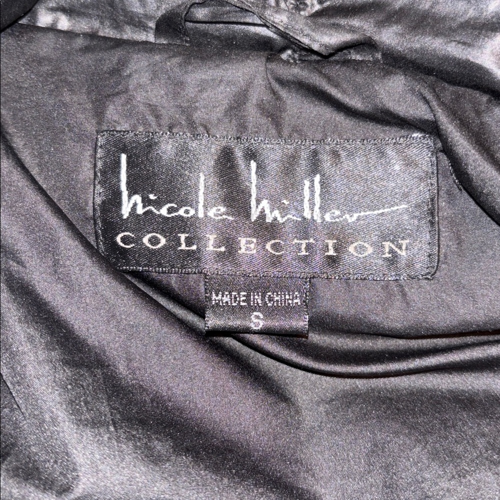Nicole Miller Black Quilted Jacket size S - Picture 5 of 6